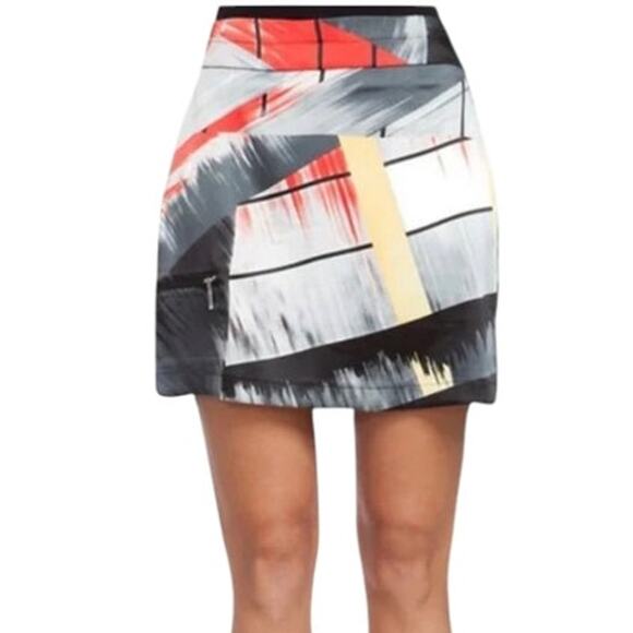 Jamie Sadock Galleria Golf Skort in "Hot Chili" Abstract Graphic Women's Size 4 - Picture 1 of 11